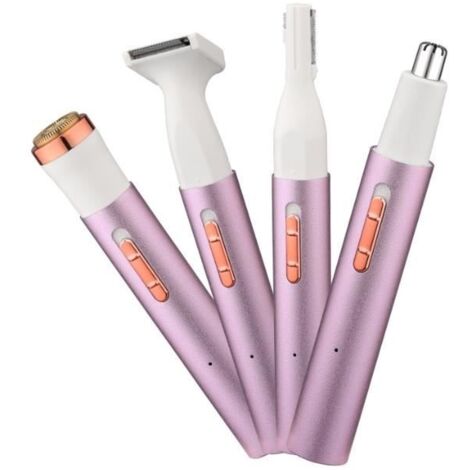 Tondeuse Nez Oreilles Femme,Rechargeable 4en1,Indolore Pour Sourcils et Poils Du Visage Avec Moteur Puissant et lames à Double Pranc (1/4)