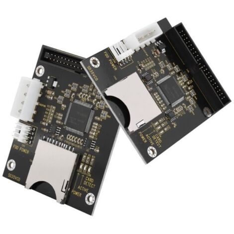 Câbles Pour Ordinateur Carte mémoire SD vers adaptateur de disque dur IDE mâle 3,5' 40 broches convertisseur numérique (1/4)
