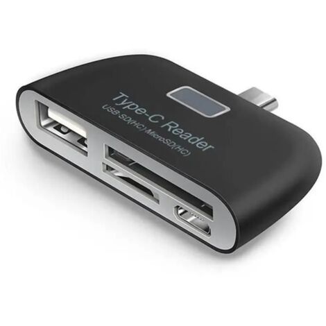 Adaptateur Universel De Type C Lecteur De Carte OTG Multifonctionnel Intelligent 4 En 1 pour Portable PC Téléphone TF Micro SD (1/4)