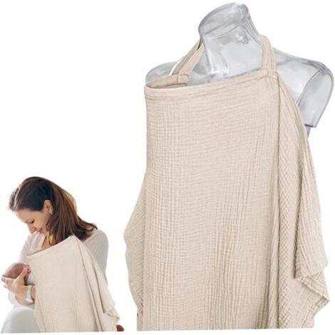 Couverture d'allaitement, Couverture d'allaitement allaitée Respirante avec Une Sangle réglable, Un châle d'allaitement Doux (1/4)