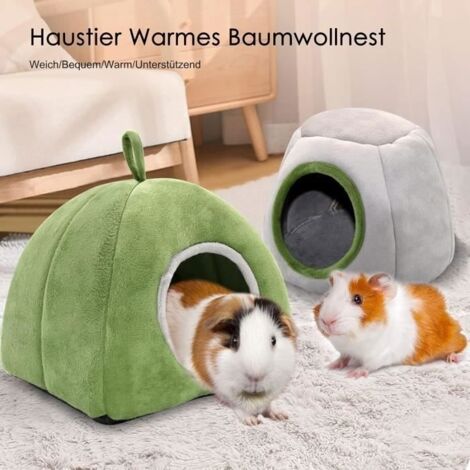 (multicolor)2 Lits pour Cochon d'Inde pour Petit Animal, Cachette, Accessoires Lavables pour Cage de Cochon d'Inde pour Cochon d'Inde Chinchill (1/4)