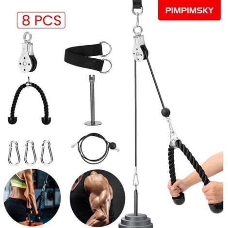 Fitness Poulie Système de câble DIY Chargement Broche de Levage Triceps Machine Corde