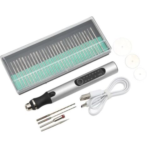 Stylo de gravure portable sans fil - 3 vitesses - forage coupe meulage lettrage métal gravure (1/4)