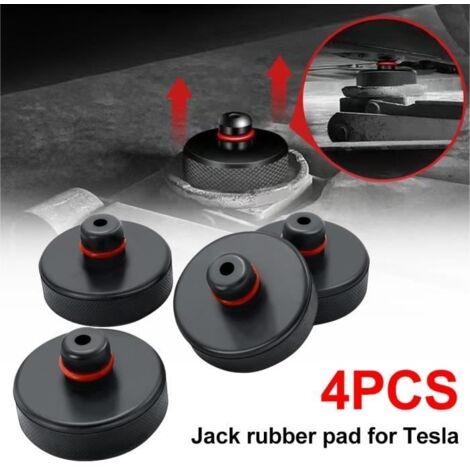 4PCS Coussin de levage circulaire simple avec poche de rangement pour Tesla Model 3-Y-S-X (1/4)