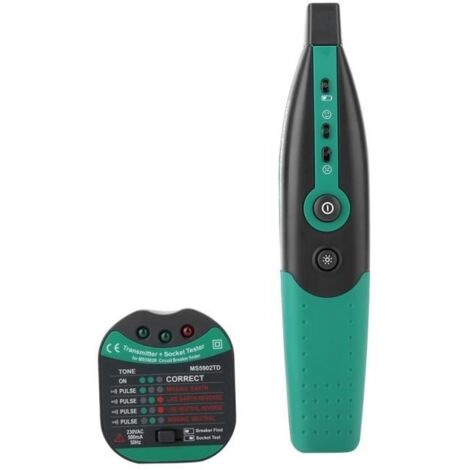 (Vert) Détecteur de disjoncteur MS5902 Détecteur de fusible automatique US/EU Testeur de quincaillerie accessoire (1/4)
