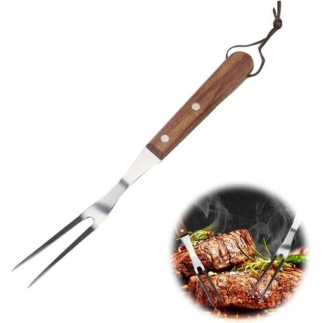 Fourchette à Découper Fourchette de cuisson Fourchette Barbecue Fourchette à Viande bois Fourchette à viande Sterling pour cuisines (1/4)