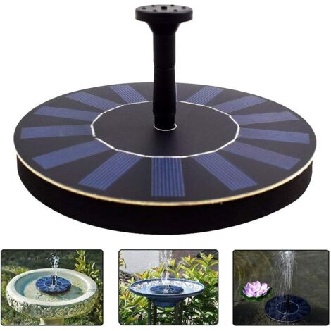 Langray – Fontaine solaire flottante 1.4W – Panneau en silicium monocristallin – 4 buses de pulvérisation pour petits étangs et aquariums (1/5)