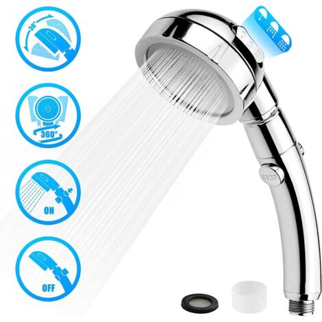 Langray – Pommeau de douche rotatif 360° – 3 modes haute pression – Économie d'eau jusqu'à 30% – ABS et acier inoxydable – Conception amovible (1/5)