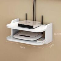 Étagère de boîte de télévision flottante montage mural support de routeur WiFi organisateur de boîtier décodeur-30cm
