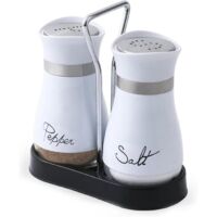 Lot de 2 Salières et Poivrières Salière et Poivrière Ensemble Salière et Poivre Salière Salière Accessoires (Blanc)