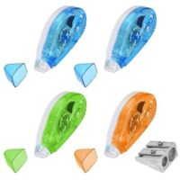 Rouleaux Roller Colle,Souris Colle Roller de Ruban Adhésif Double Face,4Pcs Colle Double Face Transparente,Roller Glue Scrapbooking