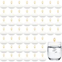 50pcs Bougies Flottantes,Petites Bougies Flottantes,bougie flottante blanche,floating candles,bougies flottantes blanches