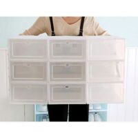 20 Pièces Boîtes de Rangement pour Chaussures, Boîtes à Chaussures en Plastique, Boîtes Empilables