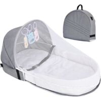 Pliable Camping Couffin BéBé,Lit Bebe Pliable Berceaux,Portatif Petit Lit Parapluie Bebe,Respirant Berceau Naissance avec Net
