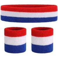 Ensemble de bandeau de sport bandeau de sport ensemble de bracelets bandeaux de transpiration bracelet en tissu éponge bandeau d