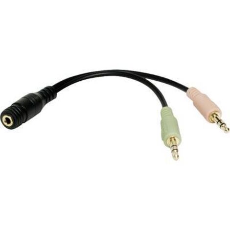 Adaptateur acoustique - LOGILINK - CA0020 - 3.5mm stéréo femelle - 2 x 3.5mm stéréo mâle - 0,15 m multicolore (1/3)