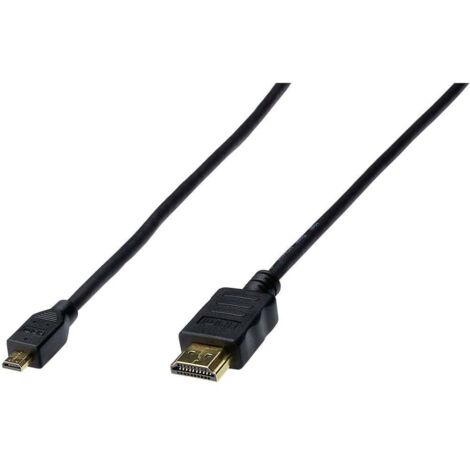 Câble de raccordement Digitus AK-330115-010-S - HDMI avec câble Ethernet - 1 m - Noir (1/4)