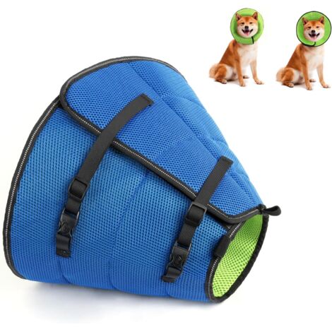 Collier Élisabéthain de Convalescence pour Chien Réglable Taille L Doux Après Chirurgie Chiens Moyens et Grands (1/5)