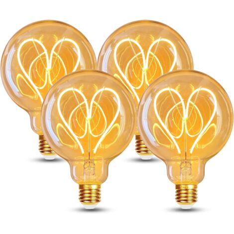 Ampoule E27 Vintage Dimmable 4W G95 Ampoule LED E27 Blanc Chaud 2700K 360LM Edison Décorative Rétro Ampoule - Lot de 4 (1/5)