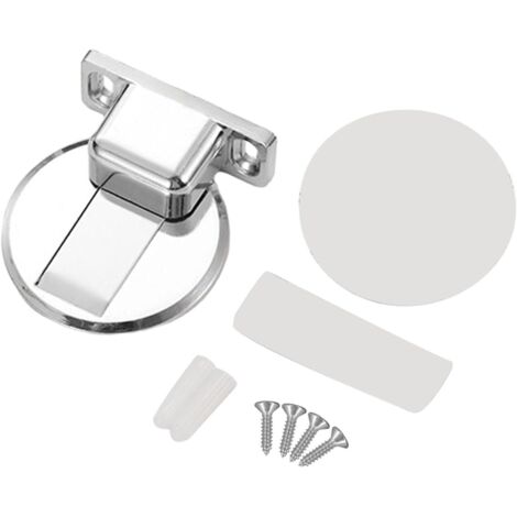 Butée de Porte au Sol en Alliage de Zinc Réglable 5.5-15 mm - Protection Murale Argent pour Porte Intérieur Extérieur (1/5)