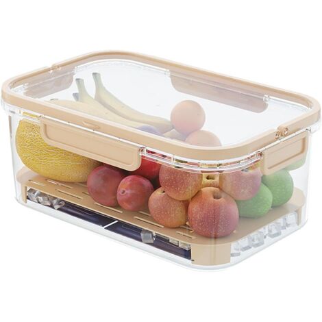 Bac à Légumes Portable Grande Capacité - Conteneur Stockage Réfrigérateur, Hermétique, Qualité Alimentaire, Camping/Pique-nique (1/5)
