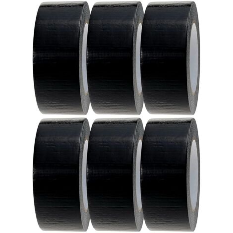 Ruban Gaffer Noir 48mm x 10m - Lot de 6 Rouleaux - Résistant à l'Eau pour Intérieur/Extérieur (1/5)