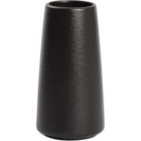Vase en céramique minimaliste noir. Format petite, décoration pour cheminée, table, bureau et salon.