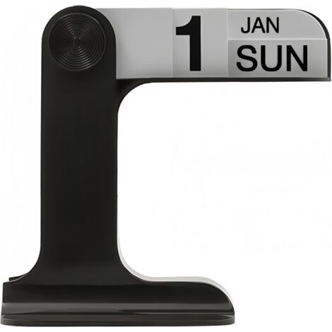 Calendrier Perpétuel à Rabat Mensuel Hebdomadaire pour Bureau et Maison Design Moderne Décoration Intérieure Noir (1/5)