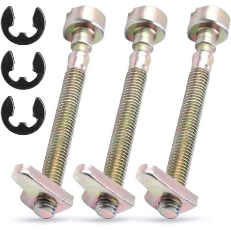 3 Pcs/lot Tendeur de chaîne du vis de réglage Remplacement pour McCulloch 335 338 435 436 438 440 441 442 444 & partenaire 350 351& Poulan 295 2775 2990 4620 tronçonneuse (1/5)