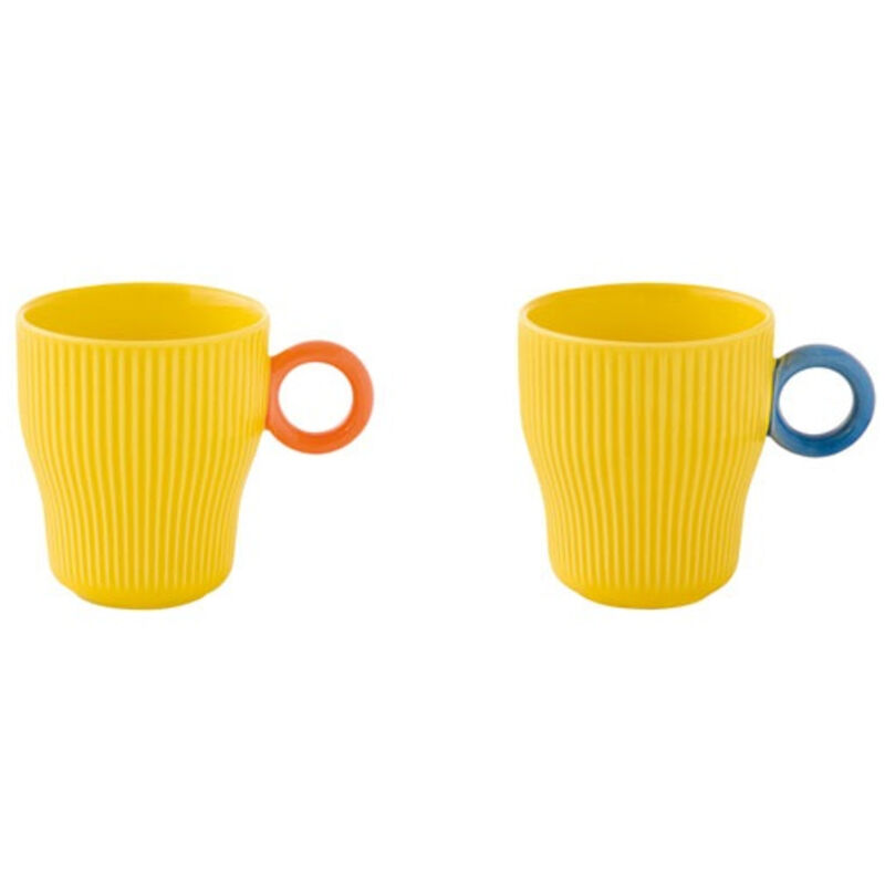 Könitz Porzellan Juego De 2 Tazas De 400 Ml, Diseño De Burbujas Acuarela, Aptas Para Lavavajillas Y Microondas