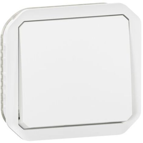 PLEXO 10AX 250V IP55 IK08 INTERRUPTOR ESTANCA O BIDIRECCIONAL CON BORDE - ACABADO BLANCO PATA LEGRAND069611L (1/4)