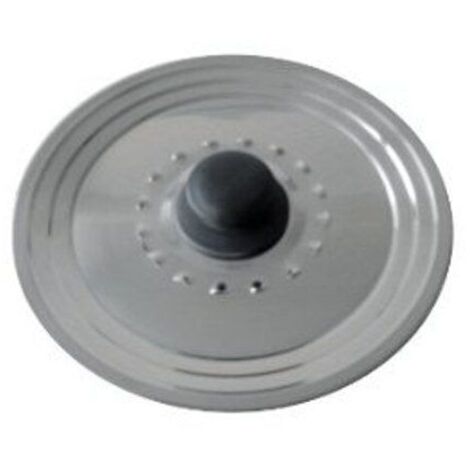Tapa de acero inoxidable con orificio para vapor - Diámetro 28/32 cm - Baumalu (1/3)