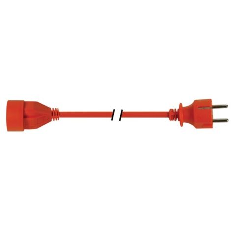 Perel Cable de extensión, H05VV-F 3G1.5, 20 m, 16 A/230 V, 3500 W, Tipo E/F, Schuko, para Uso Interior, PVC, Naranja
