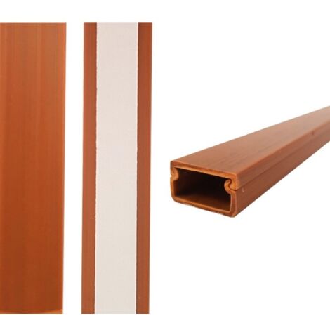 Mini Canal Adhesiva EDM 2 Metros 19x11MM Madera Oscura