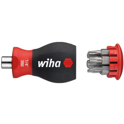 Wiha Destornillador con cargador magnético TORX® con 6 bits, Stubby, de 1/4" (33743)