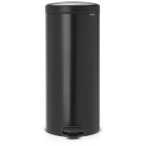 Cubo de basura con pedal de 30 L, negro mate - New Icon - Brabantia