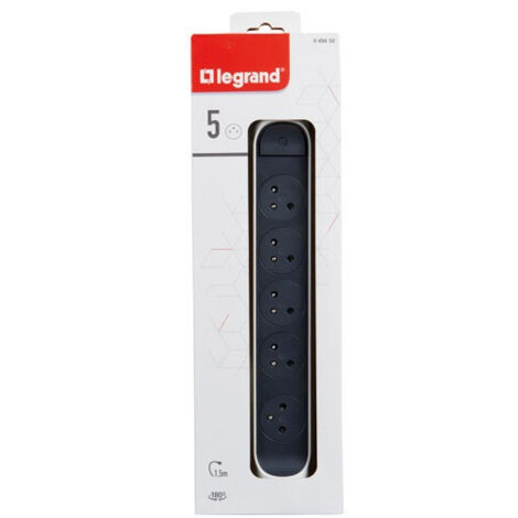 Legrand FB 5X2P+T regleta rotativa blanca gris 3680W (1/4)