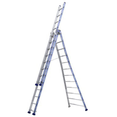 Escalera transformable platinium 3 tramos - TUBESCA - 2m94/6m86 - 02443610 (1/5)