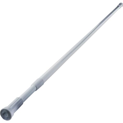 Barra para cortina de ducha o bañera extensible en acero inoxidable blanco 140-260cm MSV