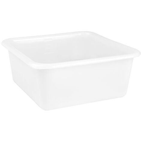 Cuenca Cuadrada 32cm 9.5l Blanca Alimentaria - Aluminio y Plástico