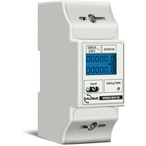 MEDIDOR DE ENERGÍA MONOFÁSICO PARA MONTAJE EN CARRIL DIN - 2 MÓDULOS