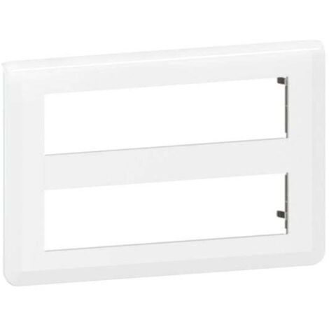 Plaque de finition Mosaic pour 2x8 modules blanc - LEGRAND