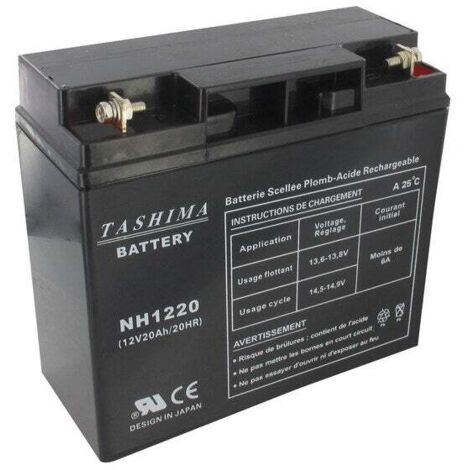 Batería de gel/agm 100 % sellada para cortadoras de césped de 12 V y 20 A TASHIMA