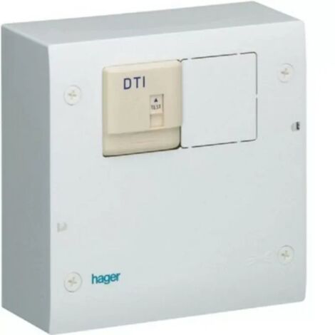 Hager TN405 - Gabinete de comunicación semi-equipado 4xRJ45 Grado 2TV