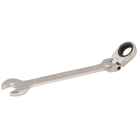 Clé Mixte Cliquet 17mm Tête Inclinable Pour Accès Difficile - Silverline (1/5)
