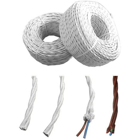 Cable textil trenzado paralelo 3x1mm marrón euro/mts