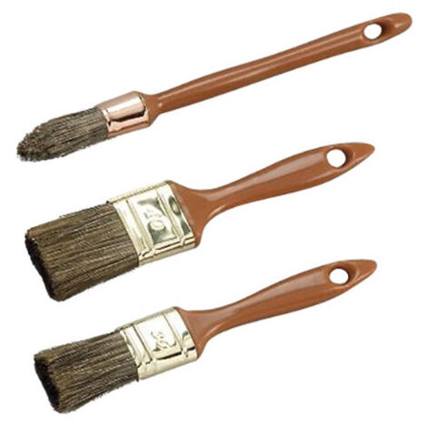 Pinceles De Pintar Charles Bentley – Juego De 3 Brochas Suaves Y Reutilizables, Agarre Cómodo (280mm)