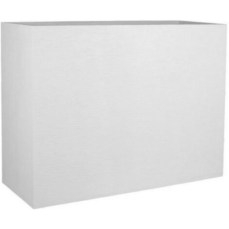 CAJA DE FLORES DE PLÁSTICO EDA PARED LOFT GRAFITO - 46 L - 78,5 X 29,5 X 60 CM - BLANCO C RUS