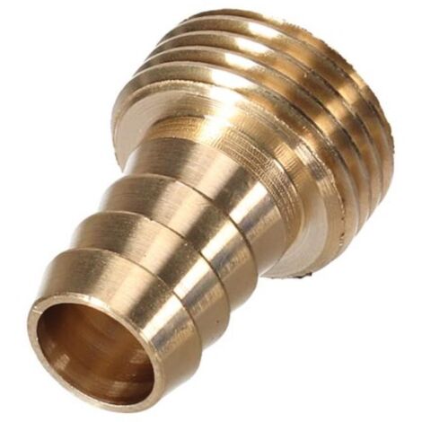 OneTools Conector de grifo de latón 3/4" rosca externa, adaptador para manguera 5/8" Ø15 mm, conector metálico de manguera, adaptador de grifo a prueba de fugas, conexión para riego de jardín (1/2)