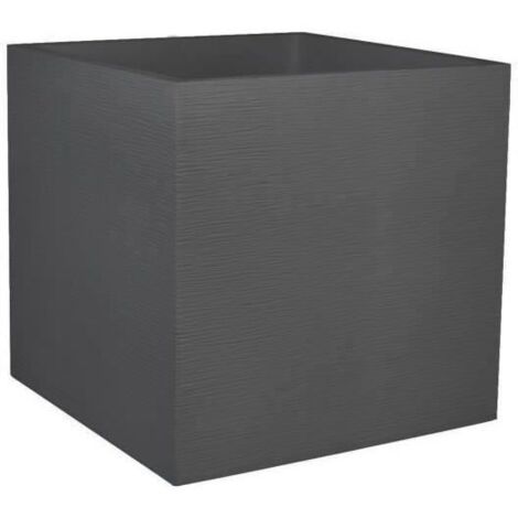 Maceta cuadrada Graphit de 50 cm - 57 l Gris Antracita - Eda